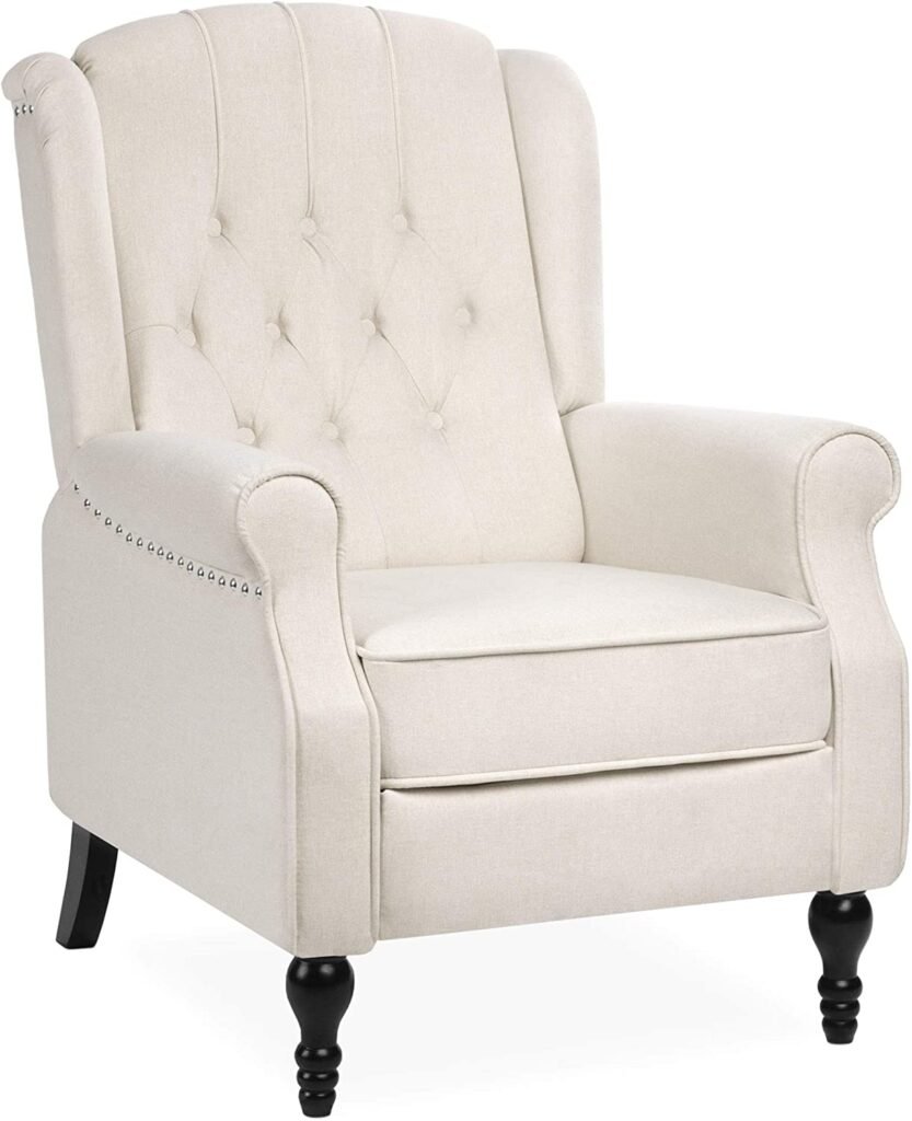 Best Choice Products Tufted Upholstered Wingback Push Back Recliner